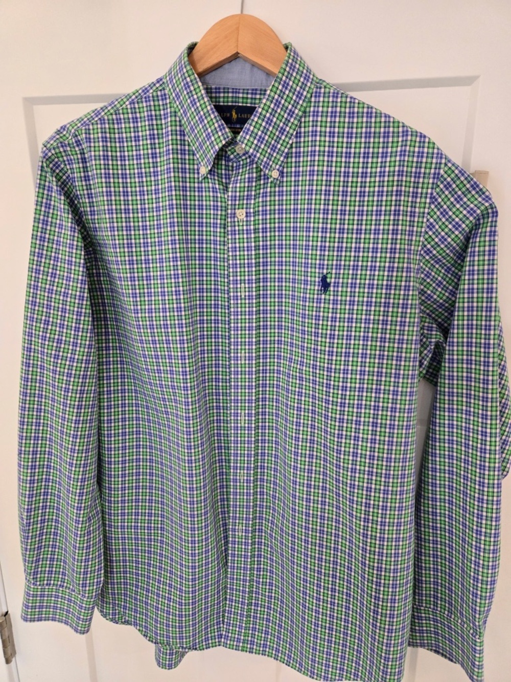 Ralph Lauren Plaid Button Down Size Large.